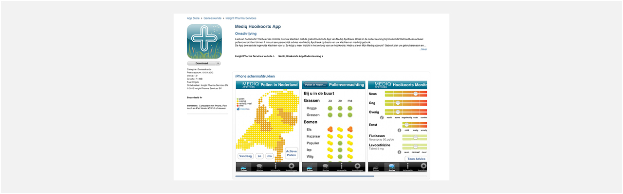 Mediq hooikoortsapp store